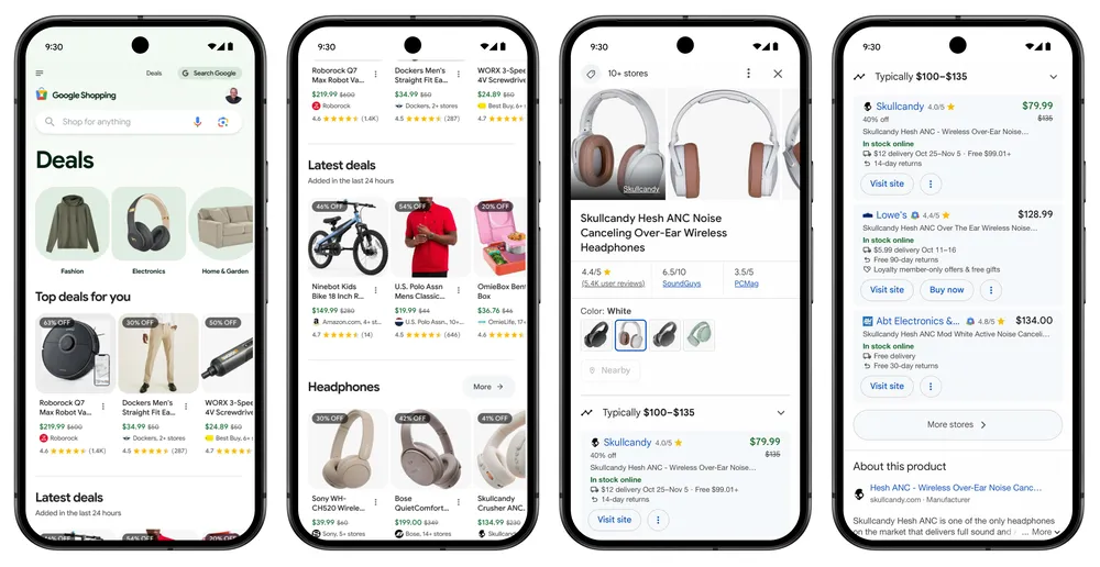 Le nouvel encart "Deals" sur Google Shopping présenté par Google le 15 octobre 2024