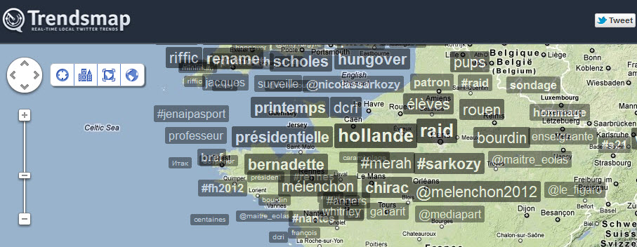 Trendsmap : un service pour connaître les trending topic dans le monde et en région