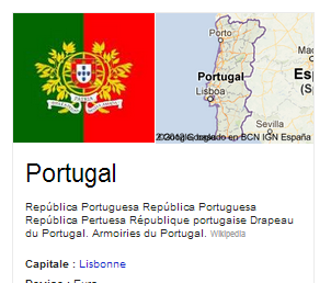 Portugal dans le Knowledge Graph