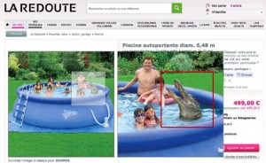 La piscine avec l'alligator de La Redoute