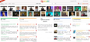 Exemple pour la recherche "matt cutts" sur Qwant en mode classic