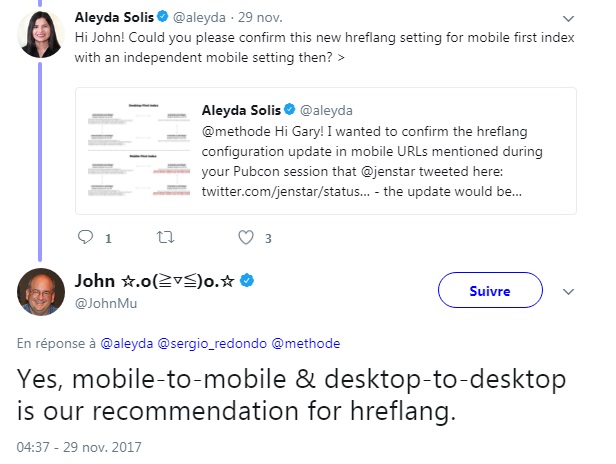 hreflang : mobile to mobile, desktop to desktop